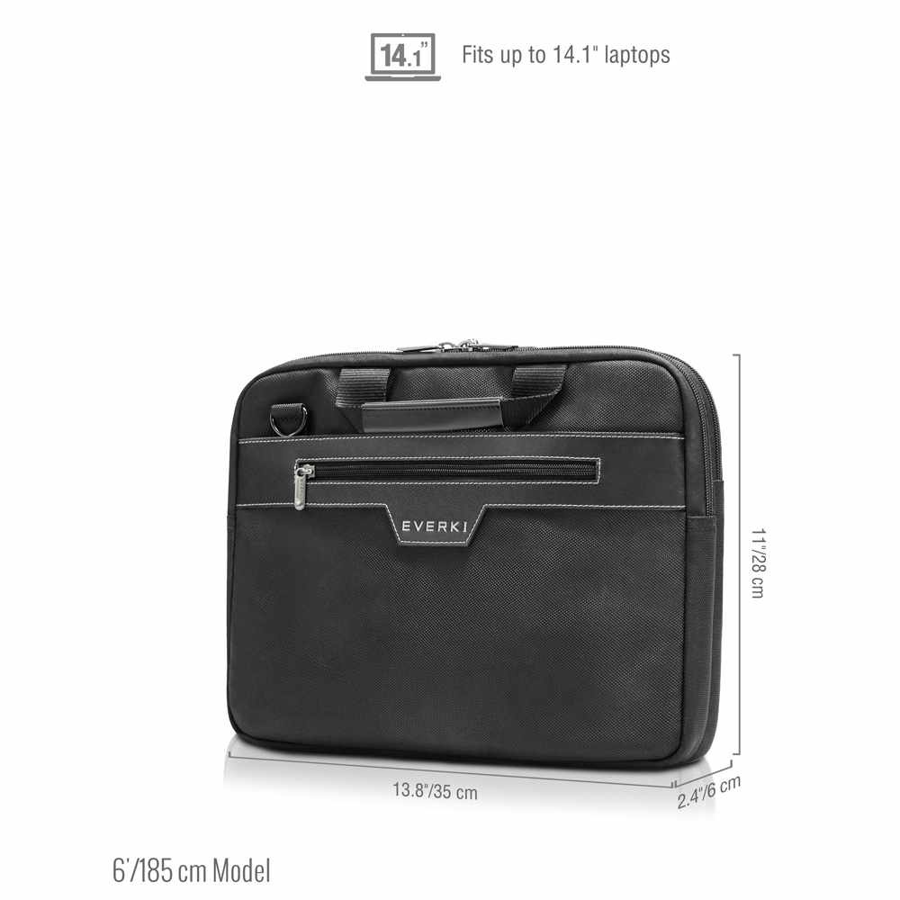 Business Laptop Bag/Briefcase up to 14.1Inch Black